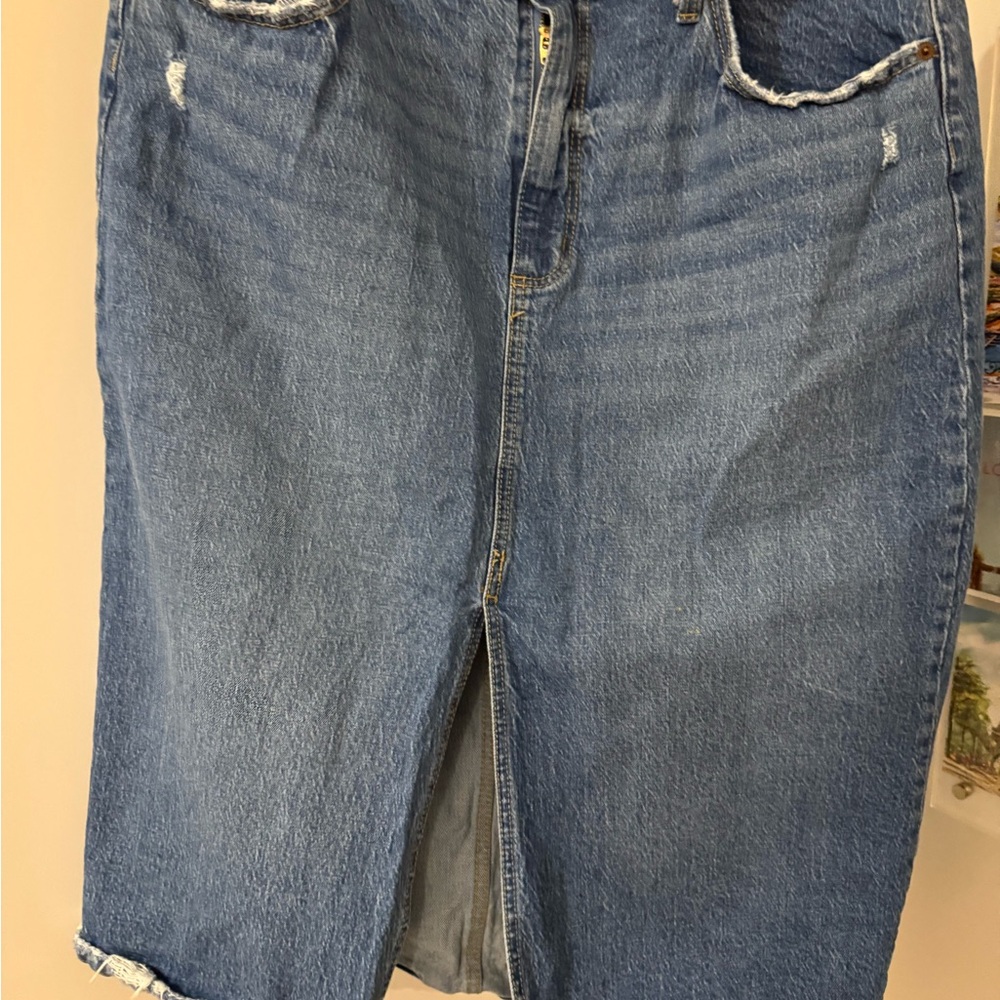 Denim Midi Skirt